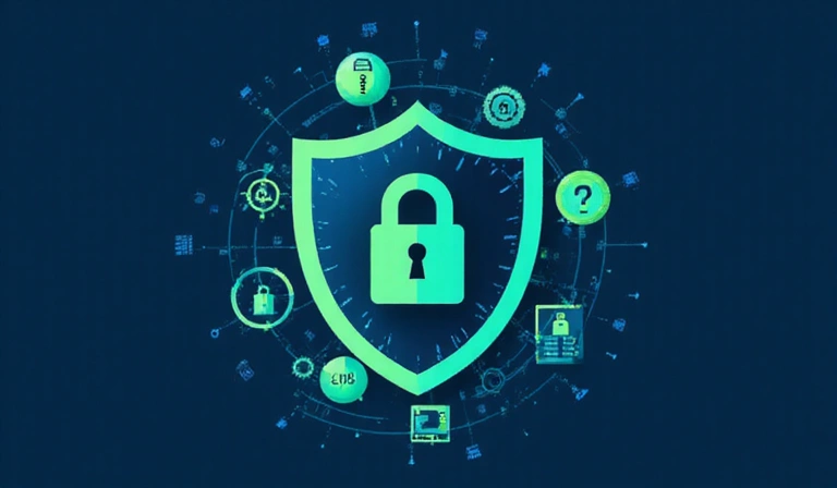 Imagine reprezentând securitatea datelor și confidențialitatea